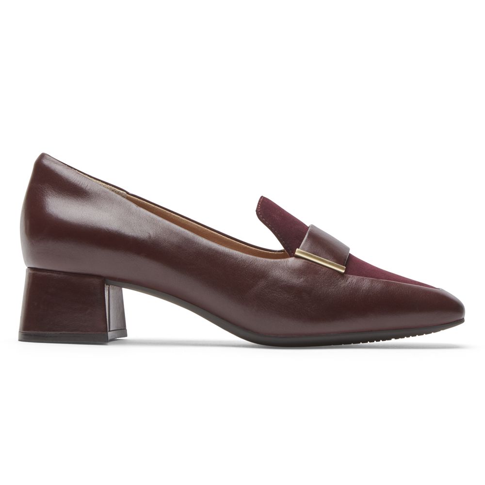 Rockport Total Motion Esma - Womens Loafers - Burgundy - NZ (SHR-801497)